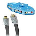   HDMI 1.4 Flat Cable M/M (Pearl)+3 RCA 1 Port Audio Video Switch Box