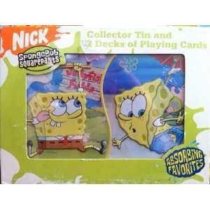  SpongeBob Squarepants 2 Pack Playing Cards With Tin Case 