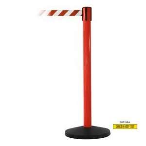  Red Post Safety Barrier, 7.5ft, Danger Belt Everything 