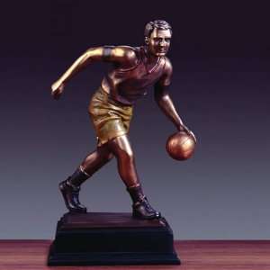  Dribbling Basketball Player Bronze Finish Statue with Base 