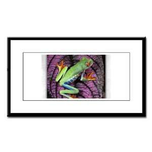  Small Framed Print Red Eyed Tree Frog on Purple Leaf 