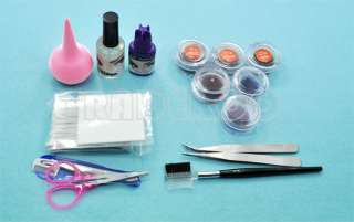 Pro False Eye Lash Eyelash Extension Kit Set With Case  