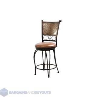 Powell Cafe Stamped Back Counter Stool Distressed Bronze Finish  