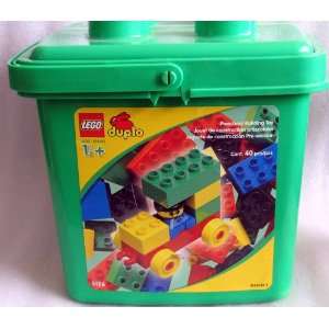  LEGO   DUPLO   40 Pce Set in Green Bucket Container with 