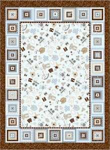Itty Bitty Baby Cotton Fabric   Boy   Quilt Top Panel  