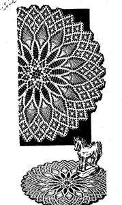 754 Vintage Crochet Pattern Pineapple Doily 6 sizes  