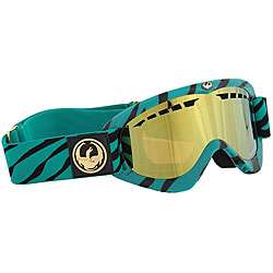 Dragon DXS Zebra Teal/ Gold Ionized Snowboard Goggles  