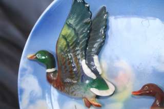 Lefton Relief Decorative Plate Flying Ducks  