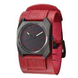 Nixon Womens The Scout Stainless Steel and Leather Quartz Watch 