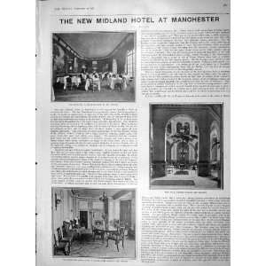 1903 MIDLAND HOTEL MANCHESTER LOUIS RESTAURANT LOUNGE  