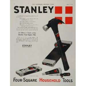  1924 Ad Vintage Stanley Tools Hammer Screwdriver Pliers 