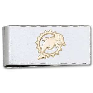  Miami Dolphins Gold Plated Brass Money Clip Sports 