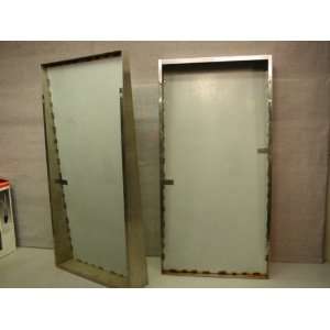 2 Modern Stainless Steel ADA Store Wall Mirrors 