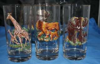 WWF Pitcher and Six Glasses Safari Animals Bar Ware  