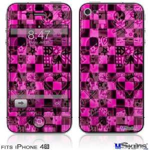  iPhone 4S Skin   Pink Checkerboard Sketches Everything 