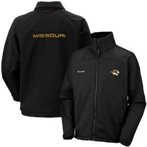Columbia Missouri Tigers Black Goal Line Softshell Full Zip Jacket 