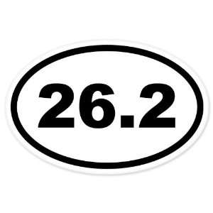  26.2 Oval Marathon Run car bumper window sticker 5 x 3 