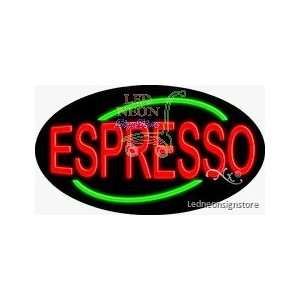 Espresso Neon Sign 17 inch tall x 30 inch wide x 3.50 inch wide x 3.5 