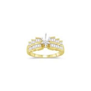  0.72 Cts Diamond Ring Setting in 14K Yellow Gold 6.0 