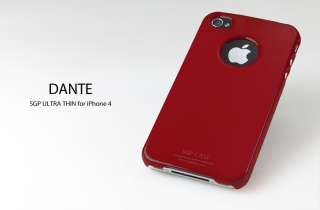 SGP Case Ultra Thin Vivid Series Dante Red for Apple iPhone 4 (with 