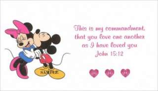 Mickey & Minnie Wedding Favors Poem Inspirational Cards  