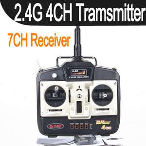 4GHz 4CH Transmitter &7CH Receiver For RC Helicopter 2.4G  