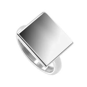  Sterling Silver 13mm Square Engravable Band Ring Size 10 
