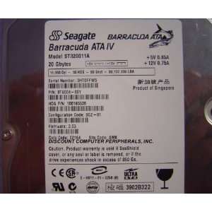  N/A 9N5006 030 6GB IDE 5400RPM 3.5 HARD DRIVE Seagate 