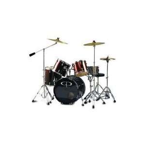  GP Percussion Studio 5 Piece Full Size Drum Set Musical 