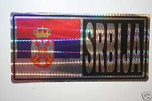 SRBIJA SERBIA COUNTRY FLAG LARGE BUMPER STICKER NEW  