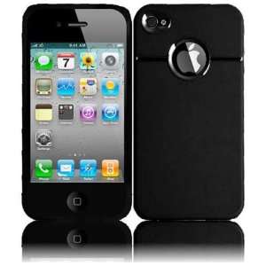  iPhone 4GS 4G CDMA GSM Deluxe Cover   Black Hard Case 