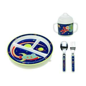  Sugarbooger Divided Plate, Sippy Cup, and Silverware Set 