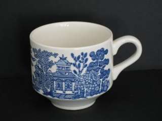 Churchill Cup and Saucer Blue Willow  