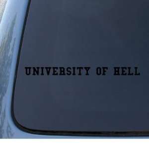  UNIVERSITY OF HELL   College   Car, Truck, Notebook, Vinyl 