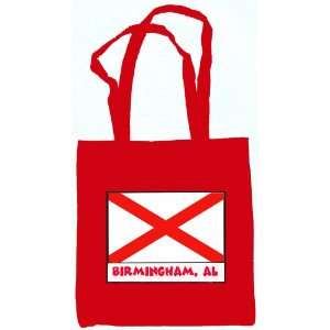 Birmingham Alabama Souvenir Tote Bag Red