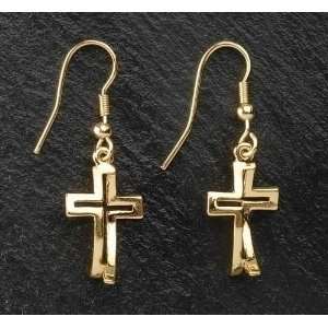  Pack of 4 Dimensions of Christ Gold Crossfish Earring 