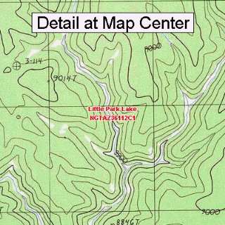   Map   Little Park Lake, Arizona (Folded/Waterproof)