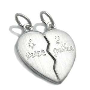   925 Sterling Silver 4Ever 2Gether Friendship Pendant DE NO Jewelry