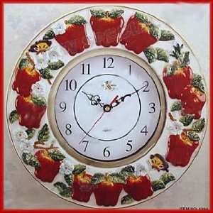  Big Apples 12 Ceramic Wall Clock DK 6394
