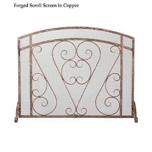  33H x 44W Hand Forged Scrollwork Fire Screen