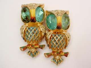 Vintage Sterling Coro Craft Duette Owl Pin Brooch  