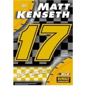 MATT KENSETH #17 2 SIDED 28 X 40 BANNER W/ POLE SLEEVE  