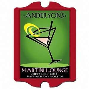    Vintage Personalized Cosmo Martini Lounge Sign