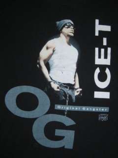 1991 ICE T ORIGINAL GANGSTER T SHIRT vtg rap hip hop OG  