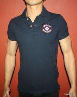   HCO MUSCLE SLIM FIT T SHIRT POLO RUGBY RESCUE SOLID NAVY MENS M  