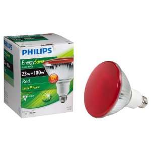 Philips 405761 Energy Saver 23 Watt Fluorescent Red Flood Light Bulb