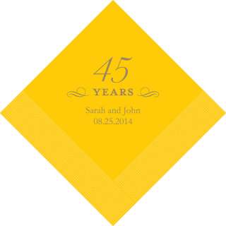 100ct WEDDING PERSONALIZED ANNIVERSARY BIRTHDAY NAPKINS  