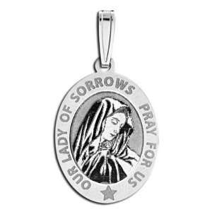  Our Lady Of Sorrows Medal Oval Jewelry