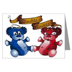  Greeting Cards (20 Pack) Double Trouble Bears Angel and 