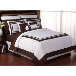  White & Chocolate Hotel Spa Collection 6 Piece Queen Duvet 